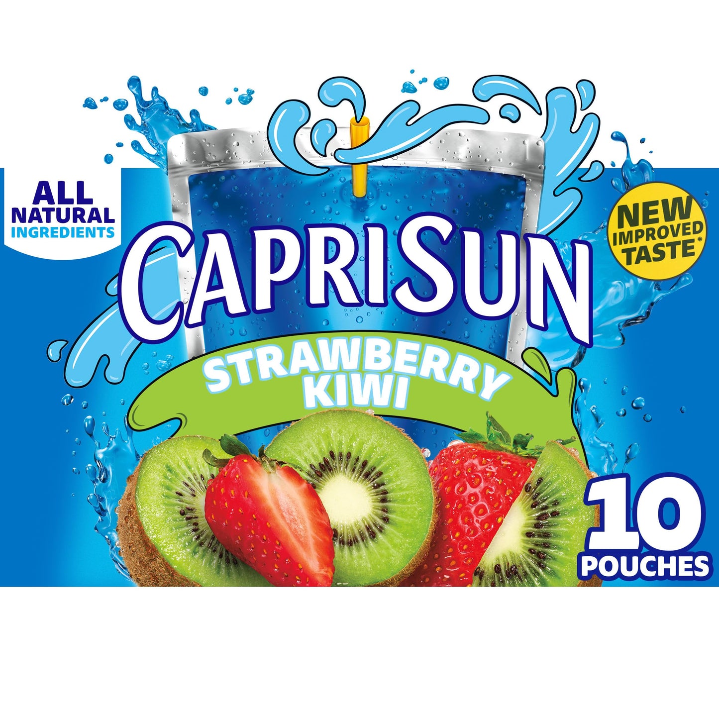 30 individual 6 fl oz pouches with included straws (plus 10, 50, and 60 fl oz multi-pack options)