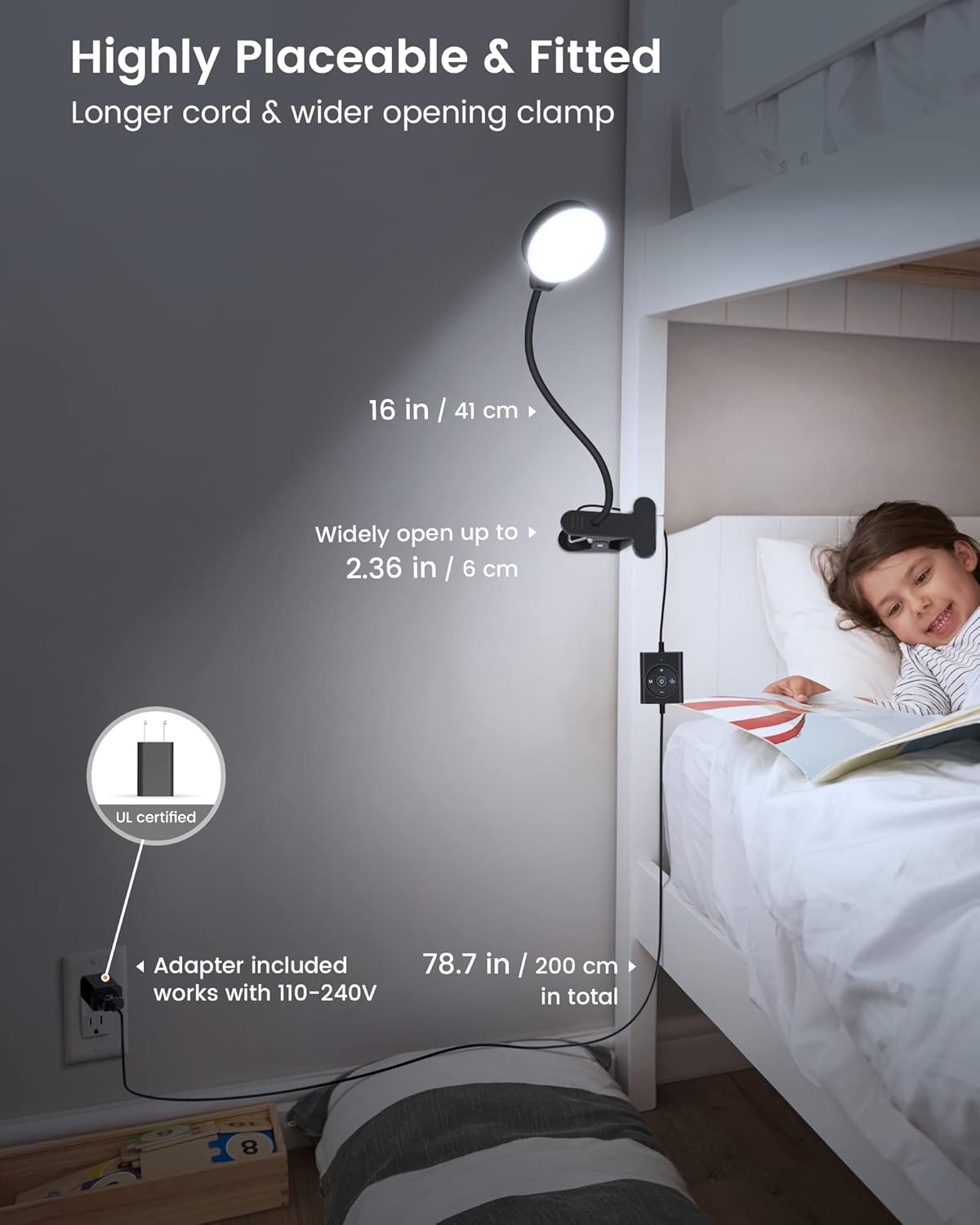 30-minute auto-off timer plus handy inline controller