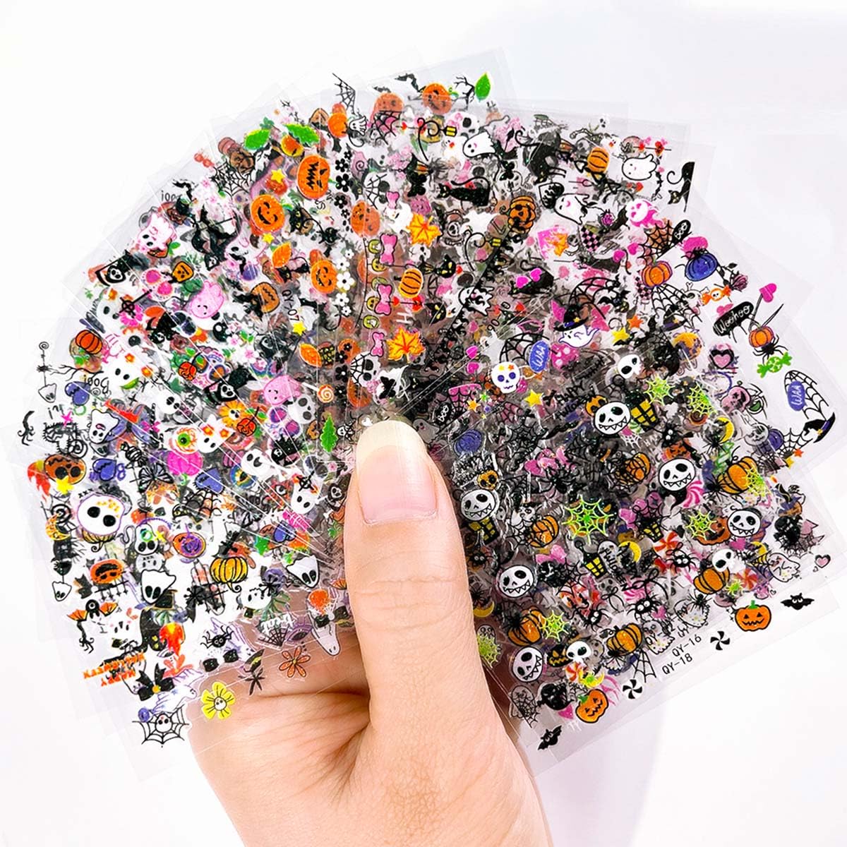 Halloween Nail Stickers Gift Set for Women – 30 Sheets of 60+ Spooky Designs in a Ready-to-Give Package