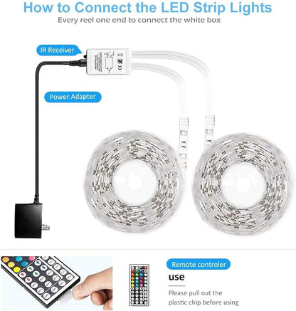 300 led light sources across flexible tape strips
