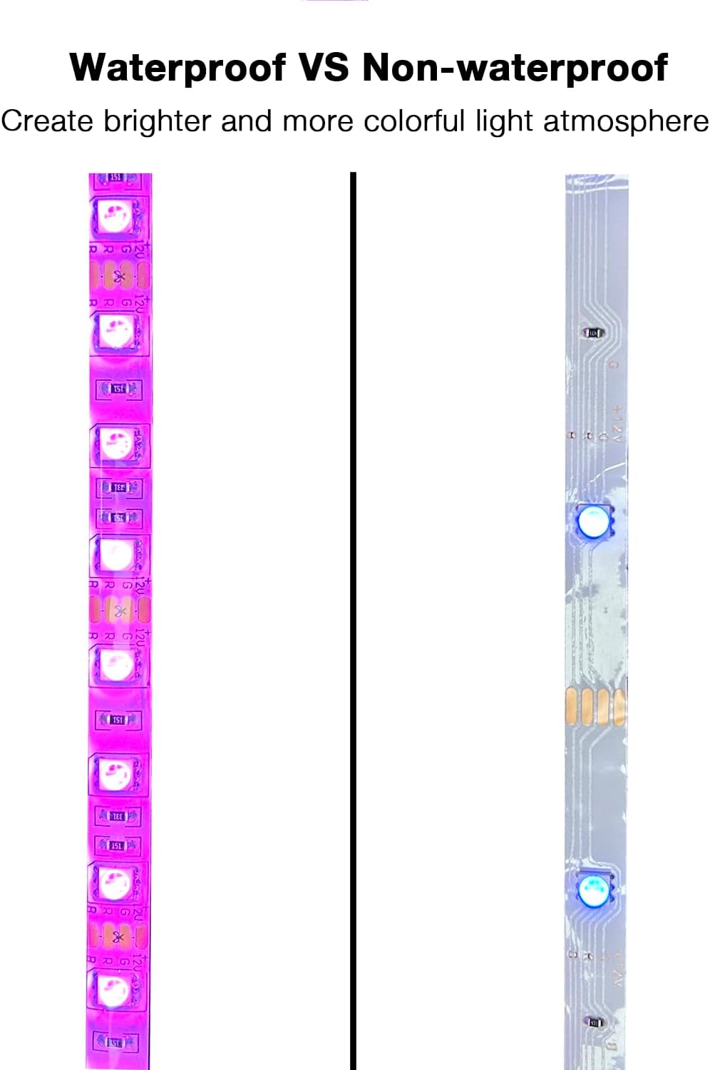 300 smd leds with 20 static colors and 8 dynamic color-changing modes