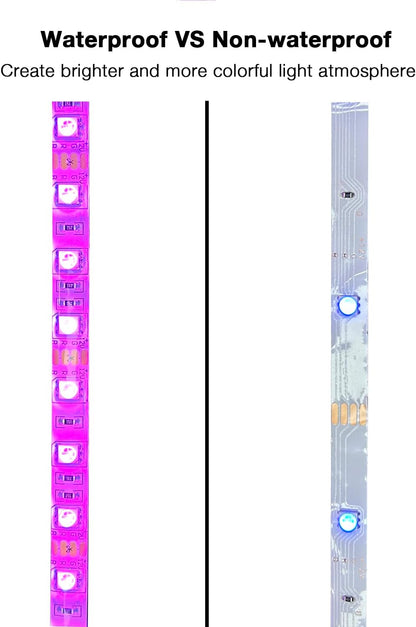 300 smd leds with 20 static colors and 8 dynamic color-changing modes
