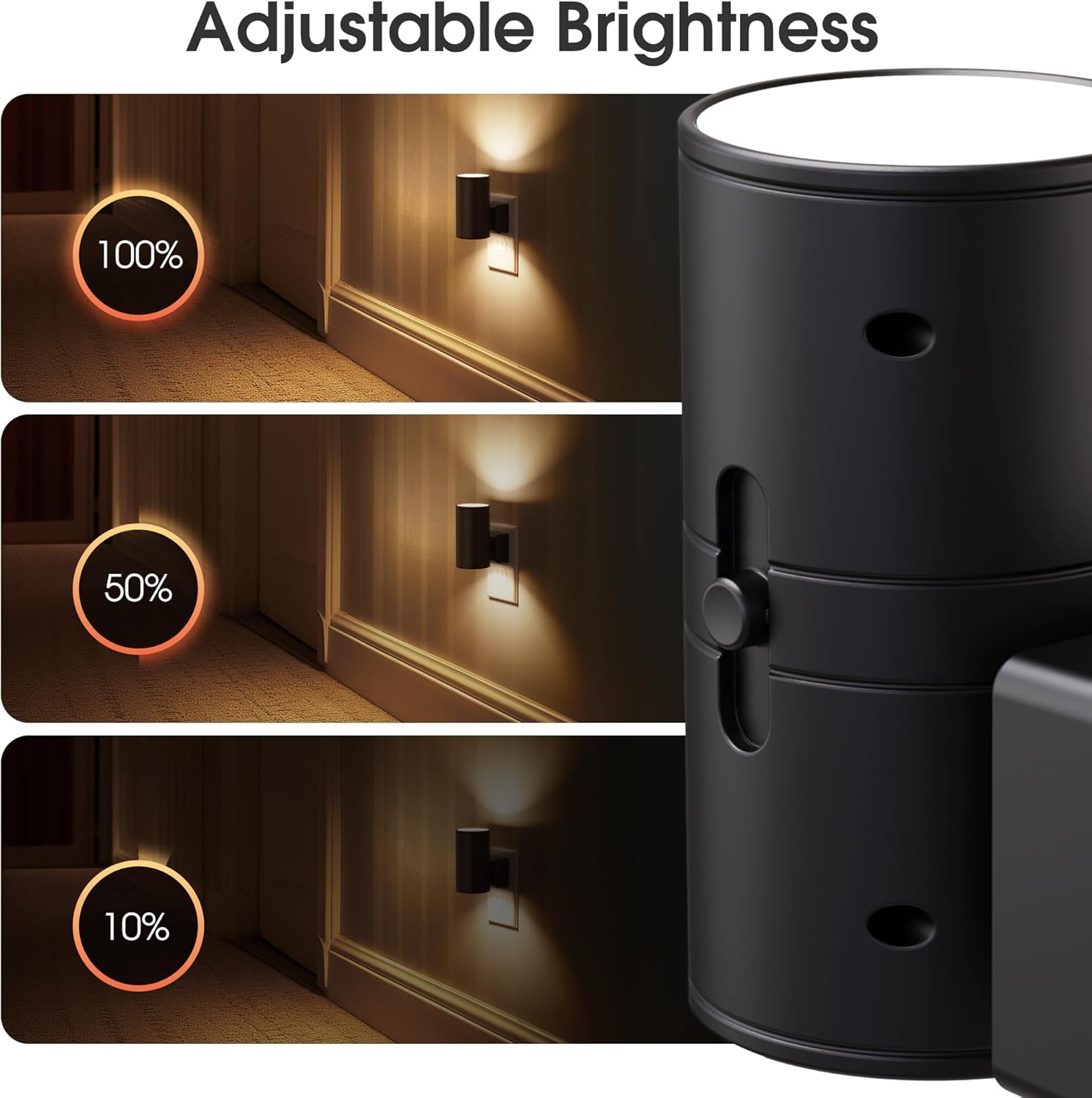 3000k soft white led at only 1w (100 lumens per watt efficiency)