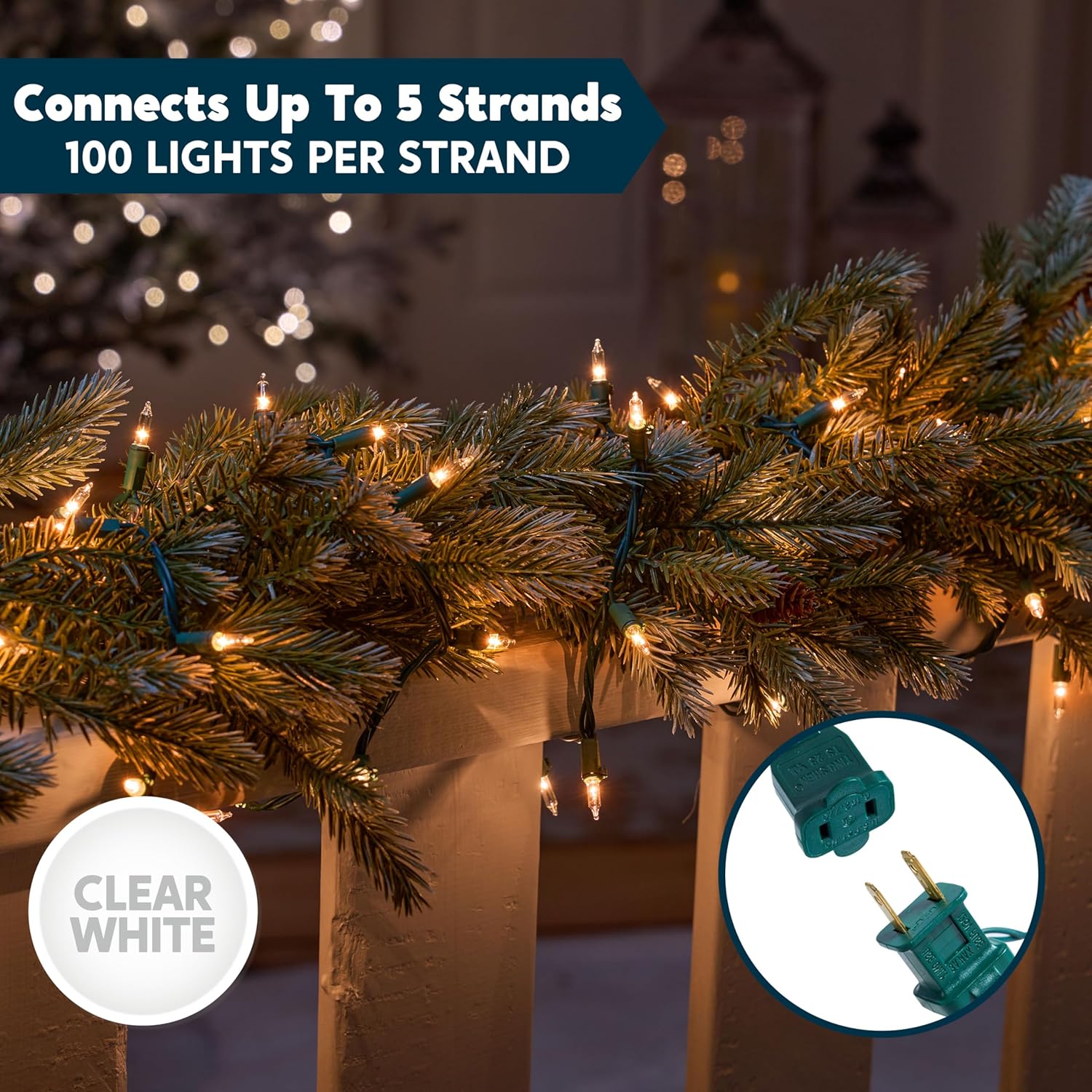 3000k warm white color temperature producing classic old-fashioned festive glow