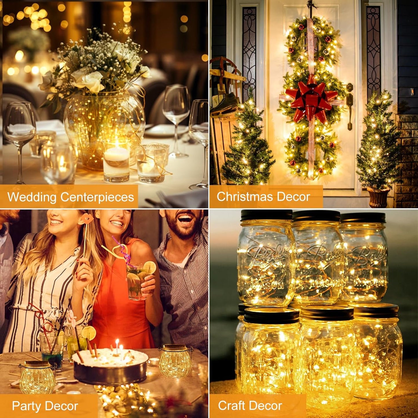 3000k warm white color temperature with available color variants (cool white, multicolor, blue, pink, red, multi-tone)