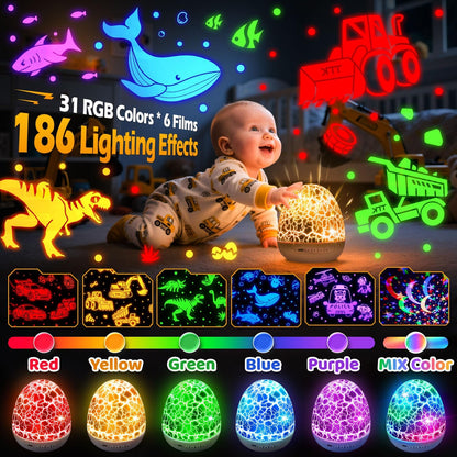 31 color modes across 5 colors with 3 brightness levels (10/50/100%) and 1/2/4-hour auto-off timer