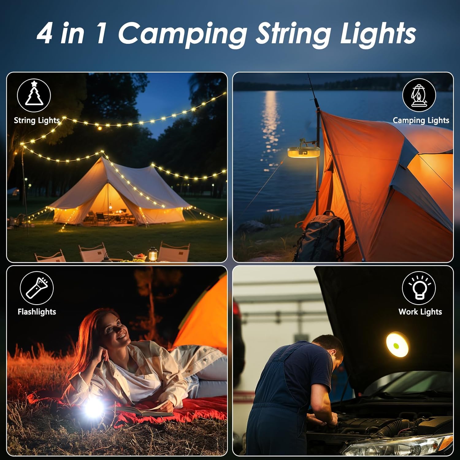 32.8ft retractable string with hand-crank quick storage system