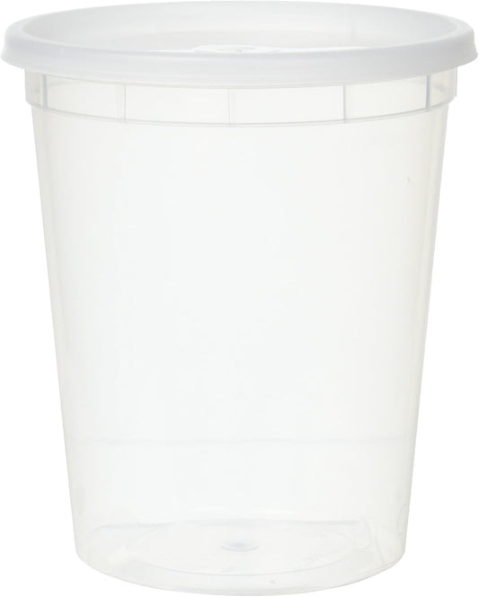 32 oz (quart) round capacity per container