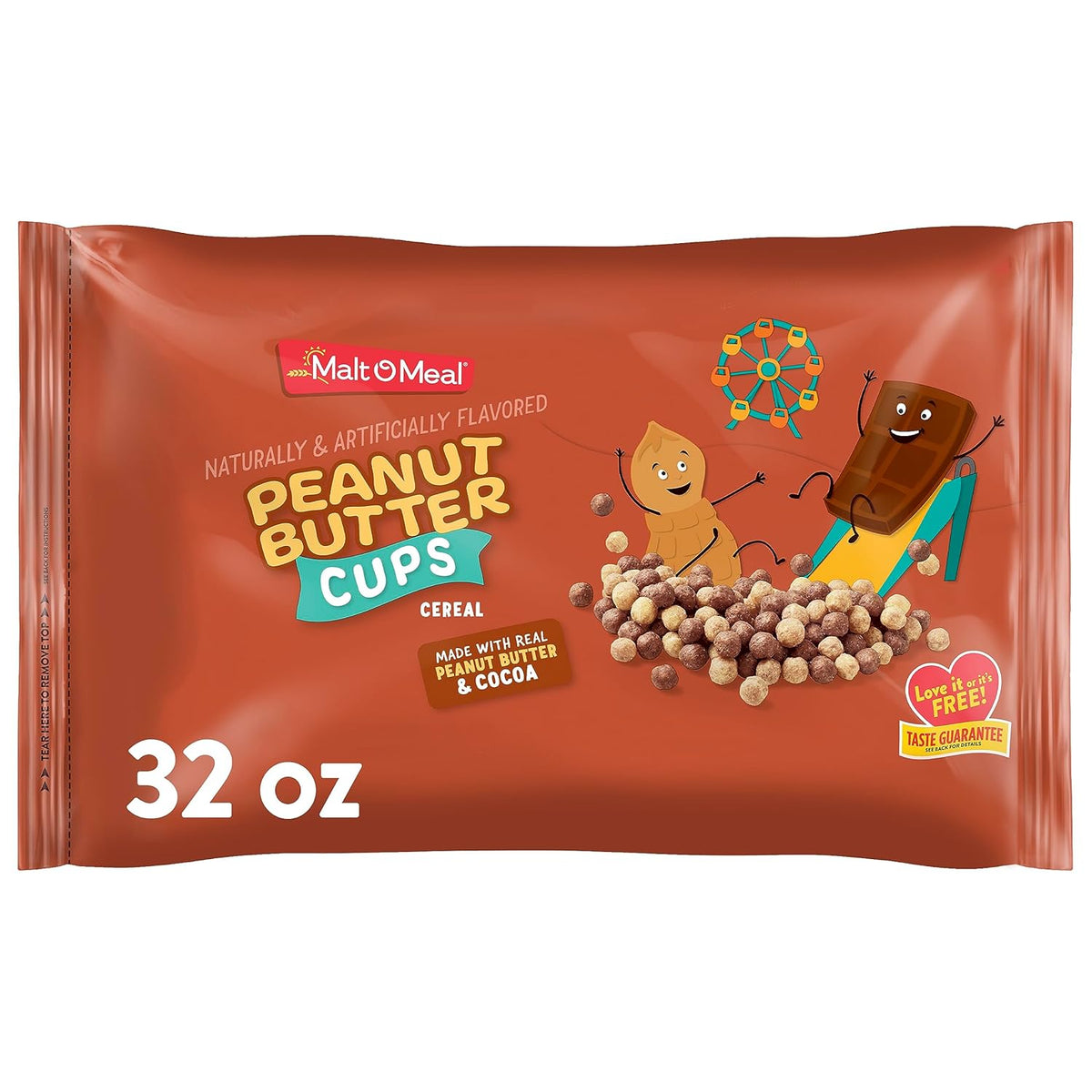 32 oz resealable stand-up cereal bag