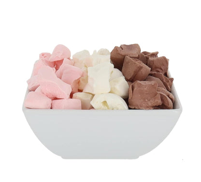34 flavor variants spanning classic (vanilla, chocolate), fruity (mango, blueberry, watermelon), and novelty (cotton candy, s'mores, red velvet cake, pumpkin pie)