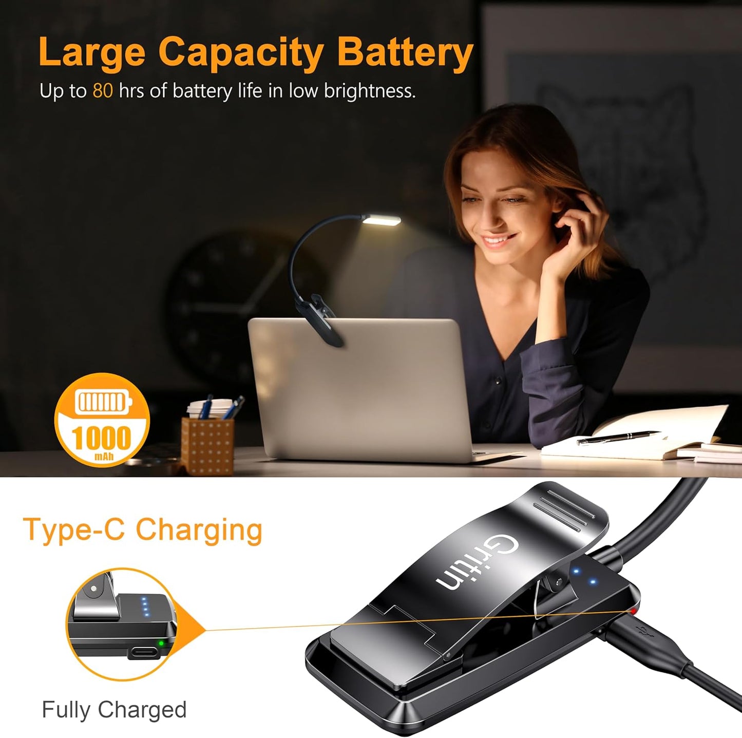 360° flexible gooseneck for precise light aiming