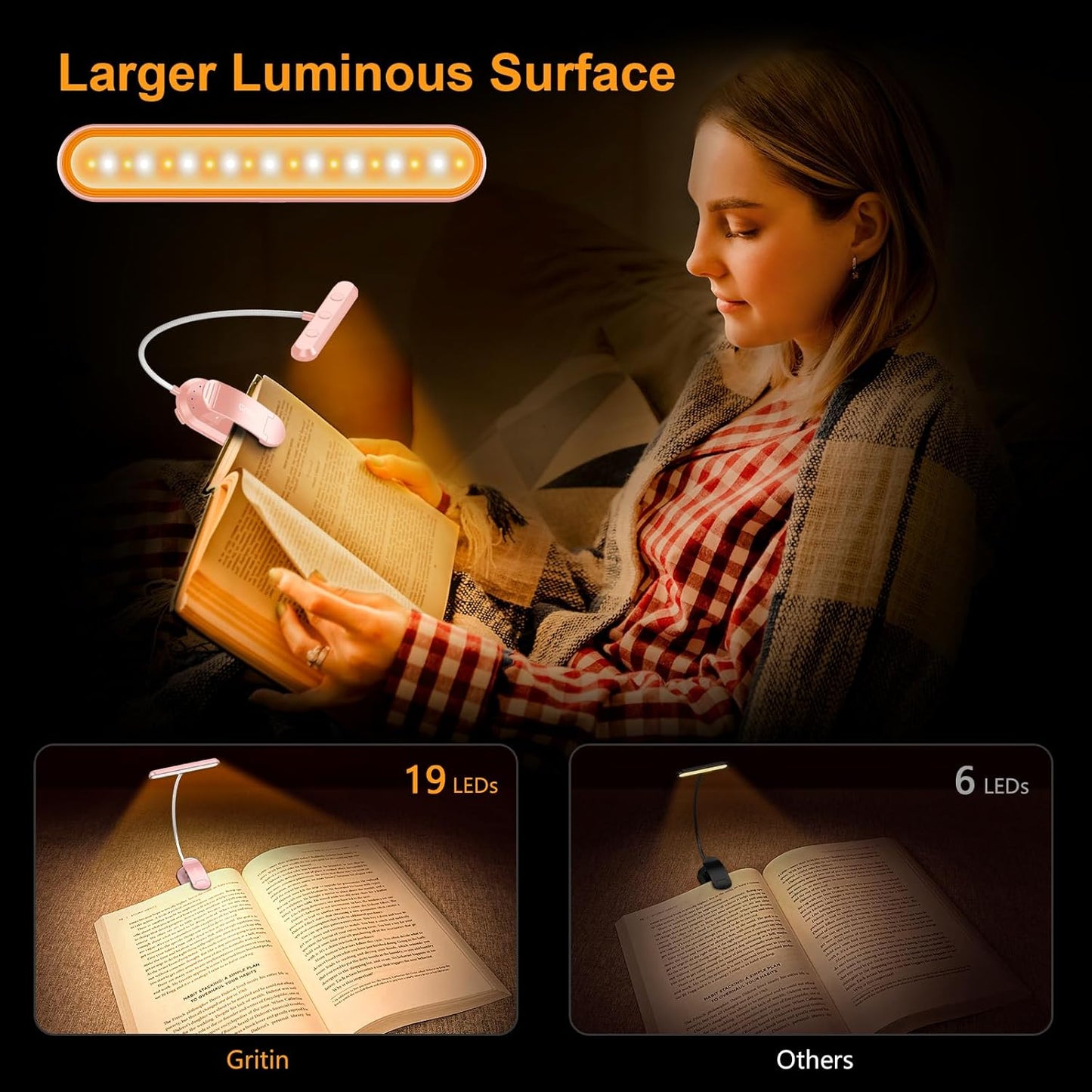 360° flexible gooseneck for precise light positioning