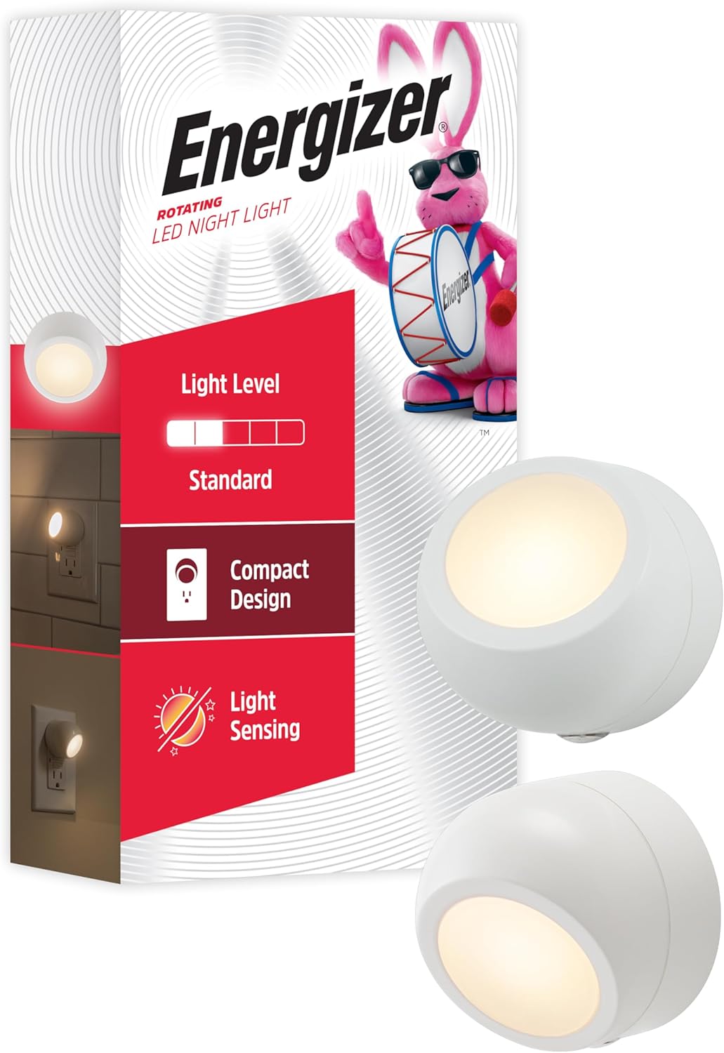 360° rotating directional head for aimable guide lighting