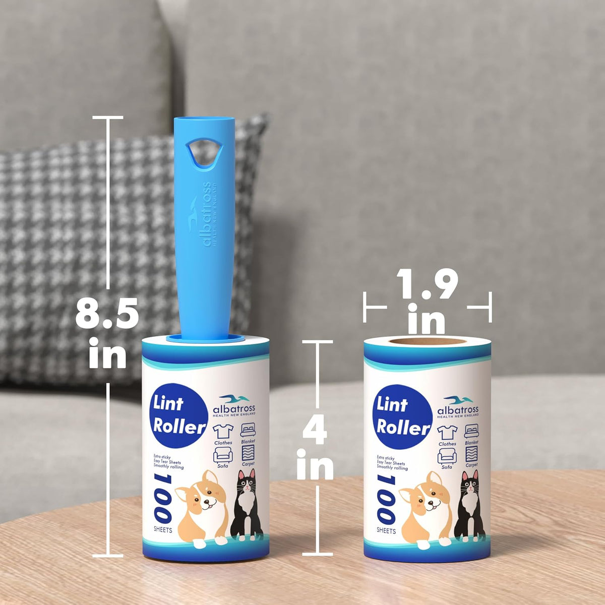 360° swivel rolling head for curved surfaces