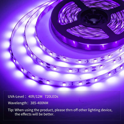 385-400nm uva wavelength, human-safe blacklight output
