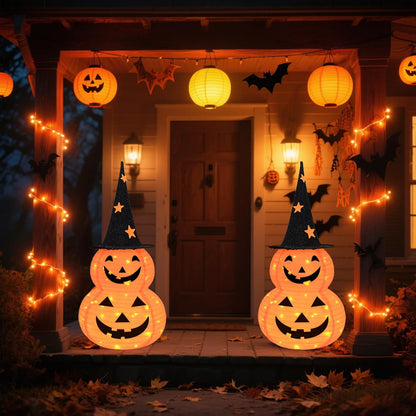 Halloween Joy Collapsible Pumpkin Lantern – Kid-Safe Entryway Decor for Trick-or-Treat Night