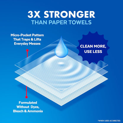 3x stronger construction than standard paper towels to resist tearing during scrubbing