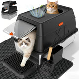 XL Enclosed Litter Box with Lockable Latch – Family-Safe Cat Containment for Nurseries and Kids' Rooms