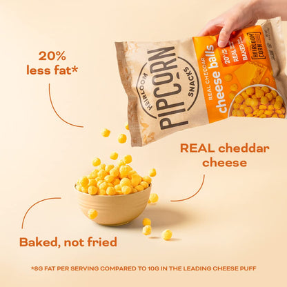 4.5 oz single-serve bag with 8g fat per serving (20% less than leading cheese puff)