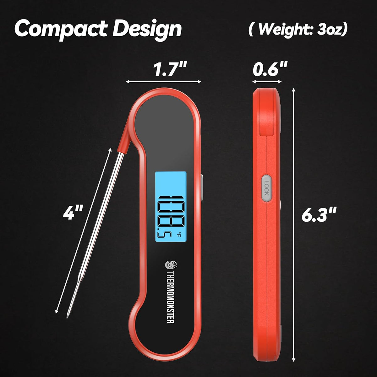 4-inch immersion probe with temperature lock