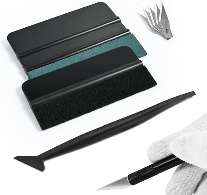 4-inch suede felt squeegee for scratch-free smoothing of vinyl wrap and window film