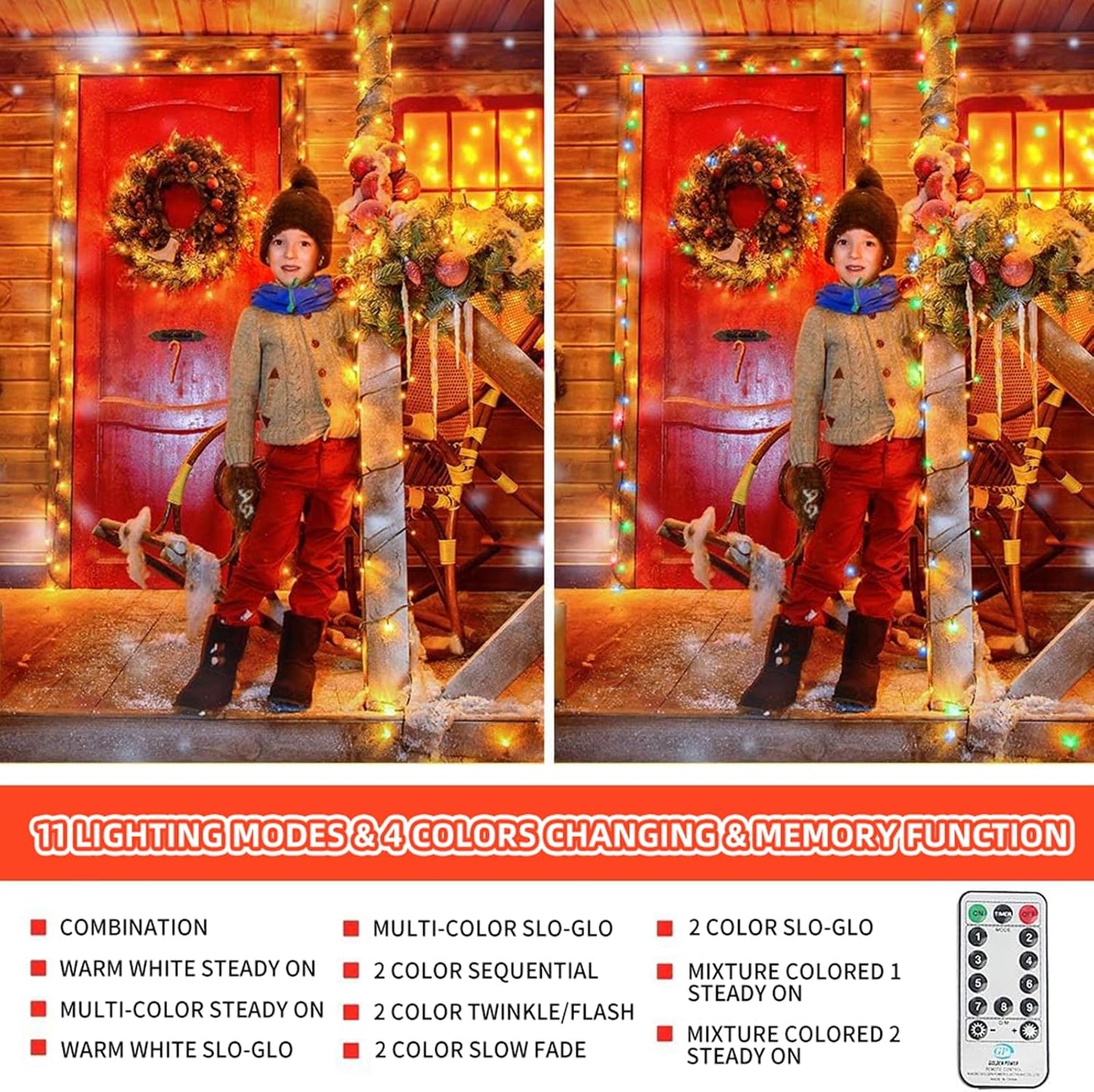 4-level dimmable brightness (100% / 75% / 50% / 25%) via included remote
