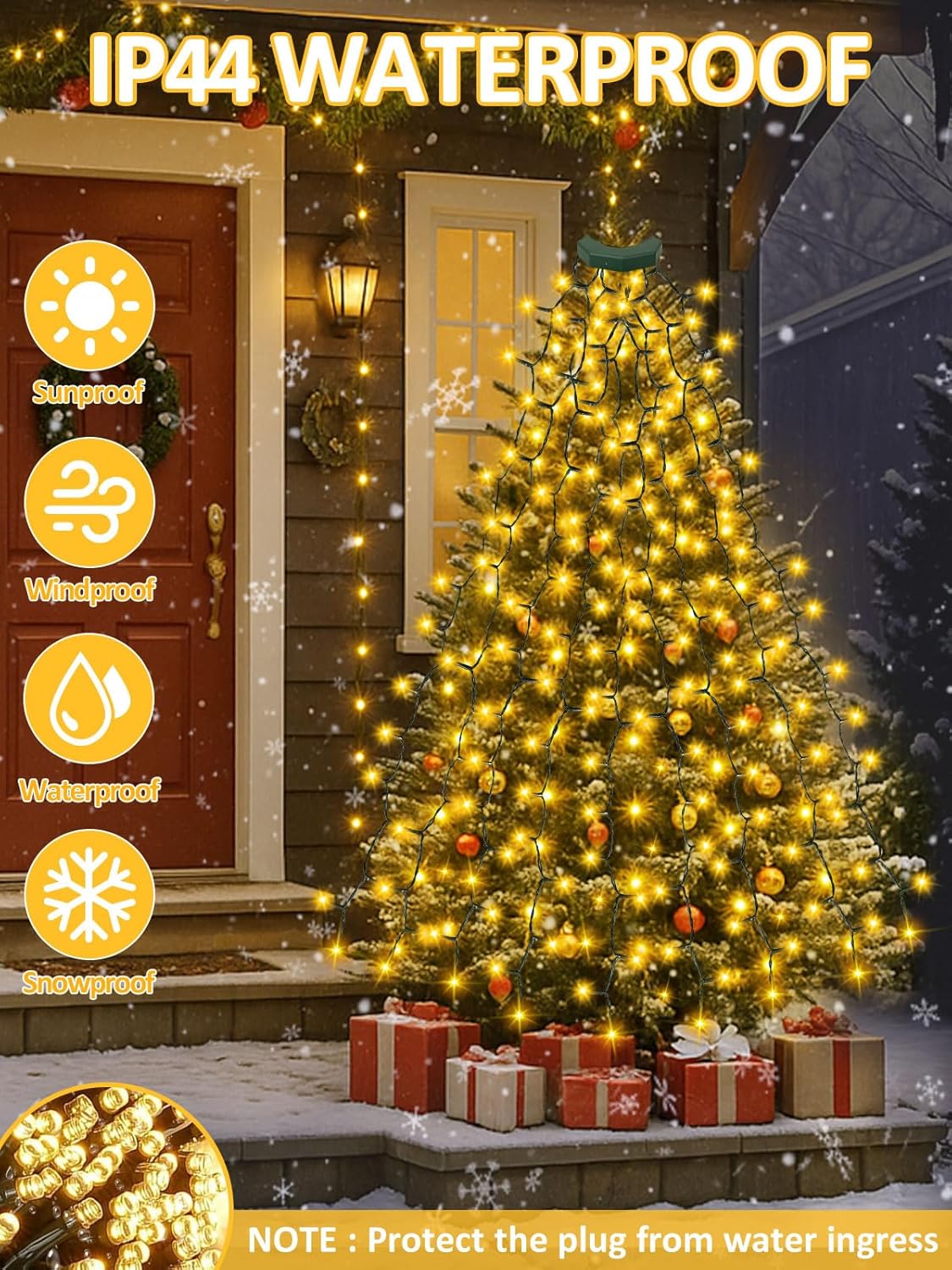 4-level dimmable brightness from 25% to 100%