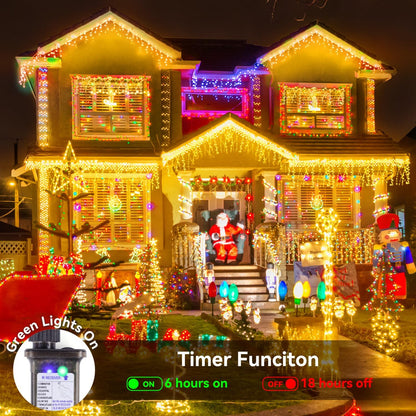 4-level dimming (100/75/50/25%) and 6-hour on / 18-hour off timer via included remote