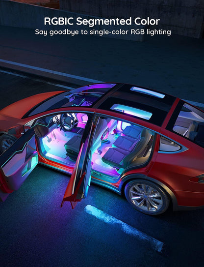 4 music modes with built-in microphone for beat-synced lighting