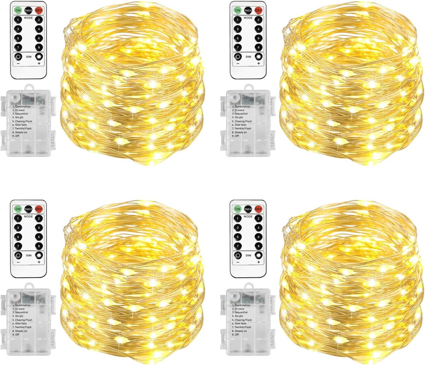 4-pack of 20ft strings with 60 leds each (240 leds total)
