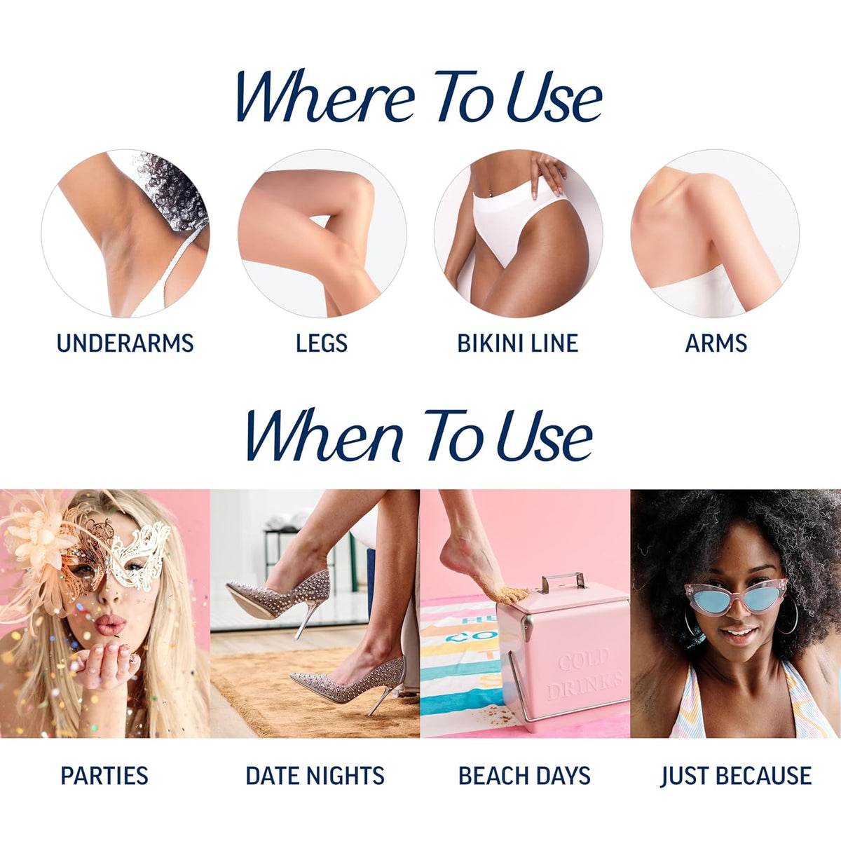 4 post-wax finishing wipes included for soothing and cleansing after treatment