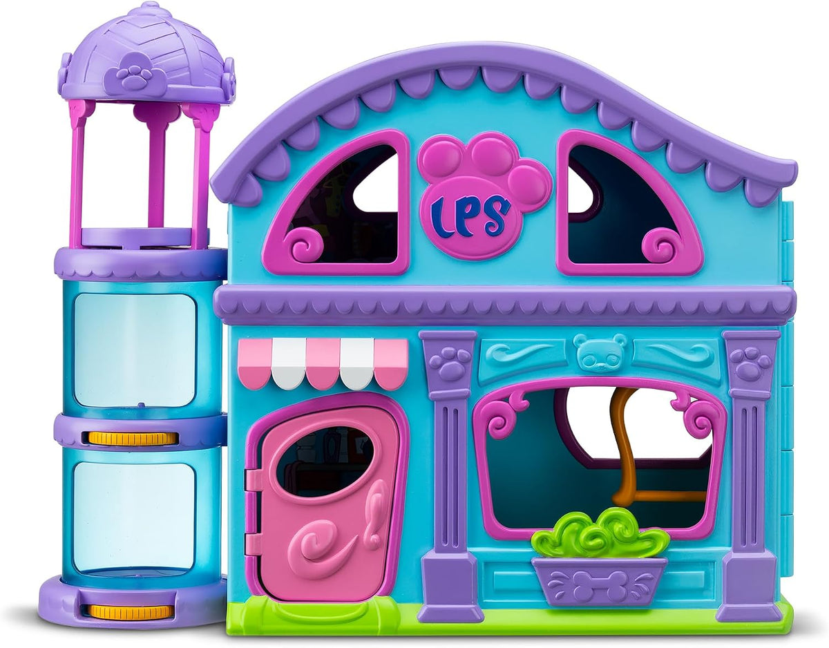 4-room customizable playset with aviary tower, rotating aquarium, and terrarium