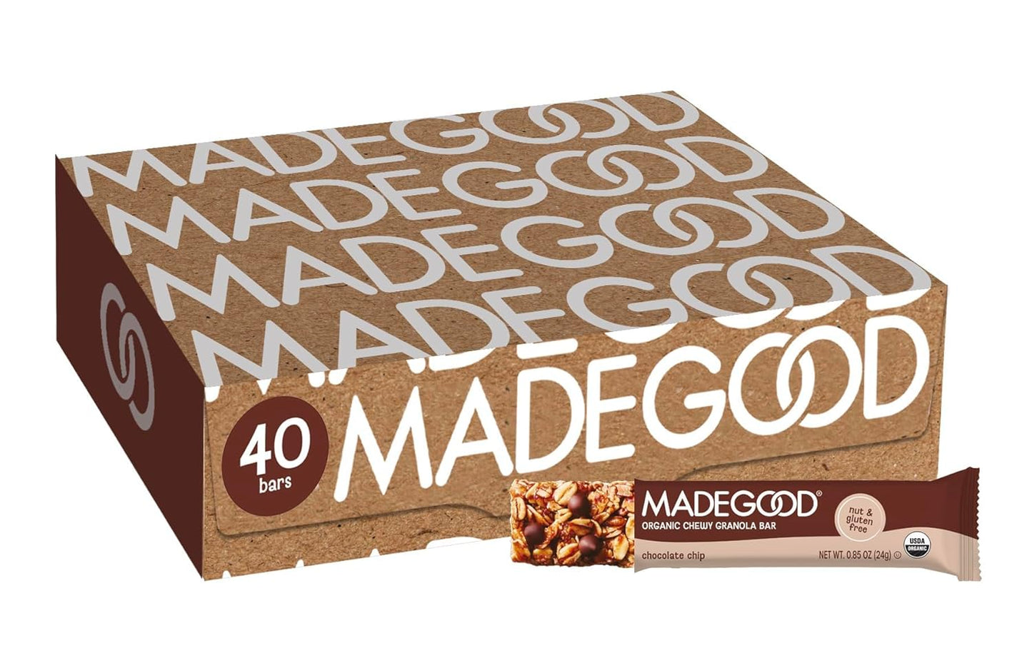 40 individually wrapped bars per box for grab-and-go convenience