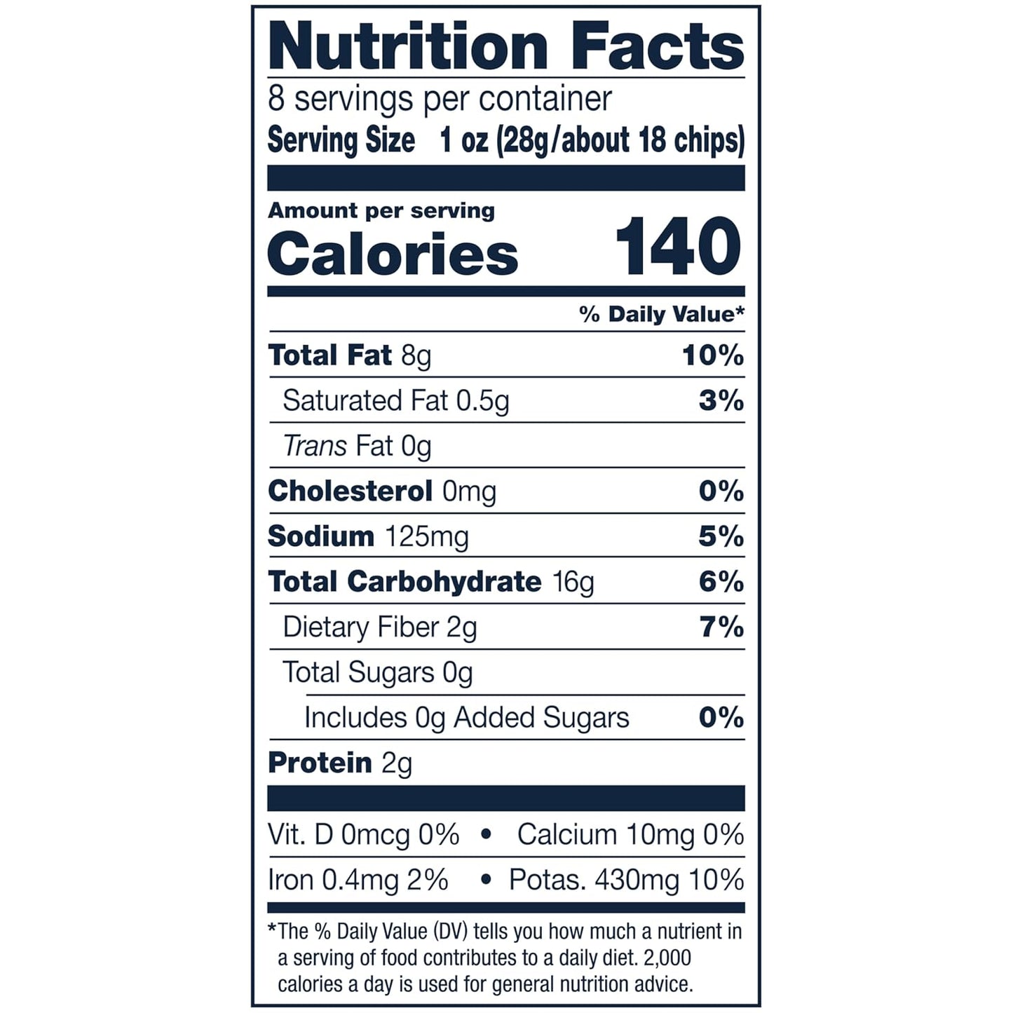 40% less fat than the leading potato chip brand via an extra kettle spin that sheds oil