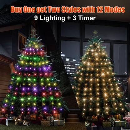 432 leds on 10 ft line (288/312/348 led options for smaller trees)