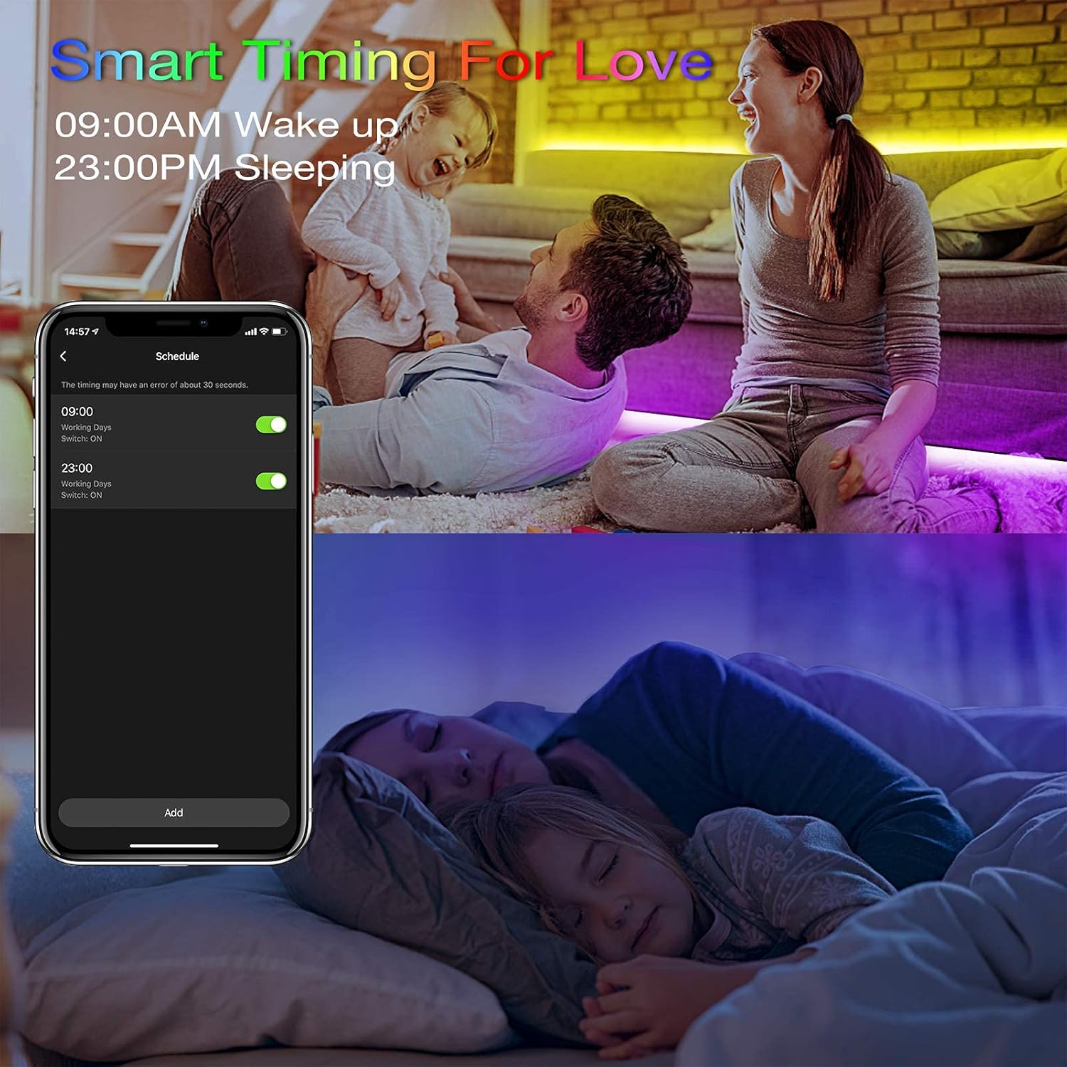 44-key ir remote plus app control and built-in timer
