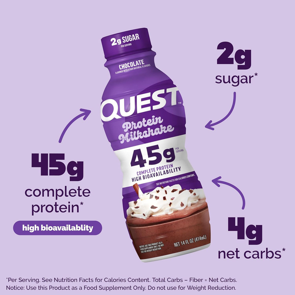 4g net carbs per serving, gluten-free formulation