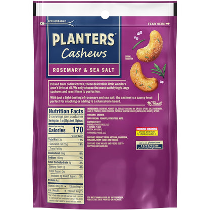 4g plant-based protein and 170 calories per 1oz serving clearly printed on pack