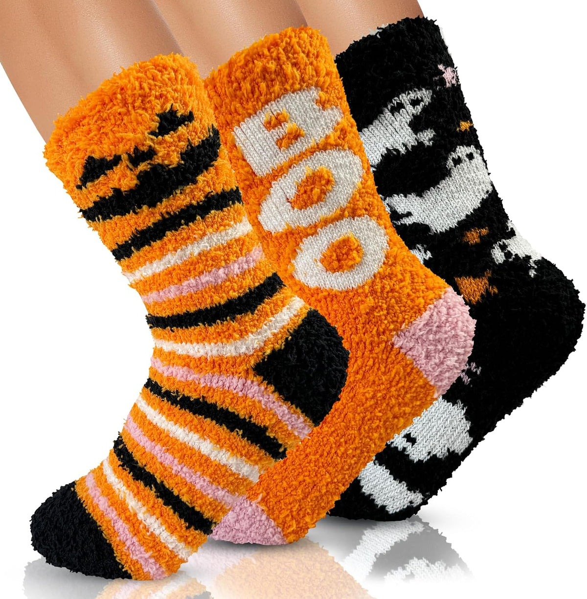 4x thicker pile than standard fuzzy socks for enhanced insulation