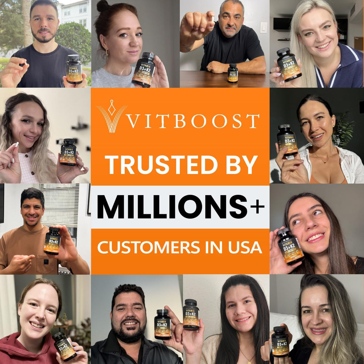 VITBOOST Vitamin D3 K2 MK-7 - 5000 IU Uncluttered Supplement Routine, No Fillers, 120-Day Bottle