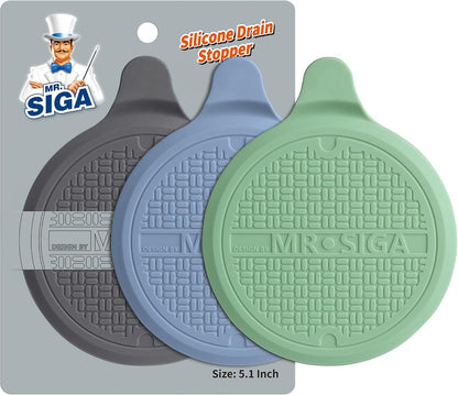 5.1-inch silicone diameter compatible with most bathtub, sink, and kitchen drains