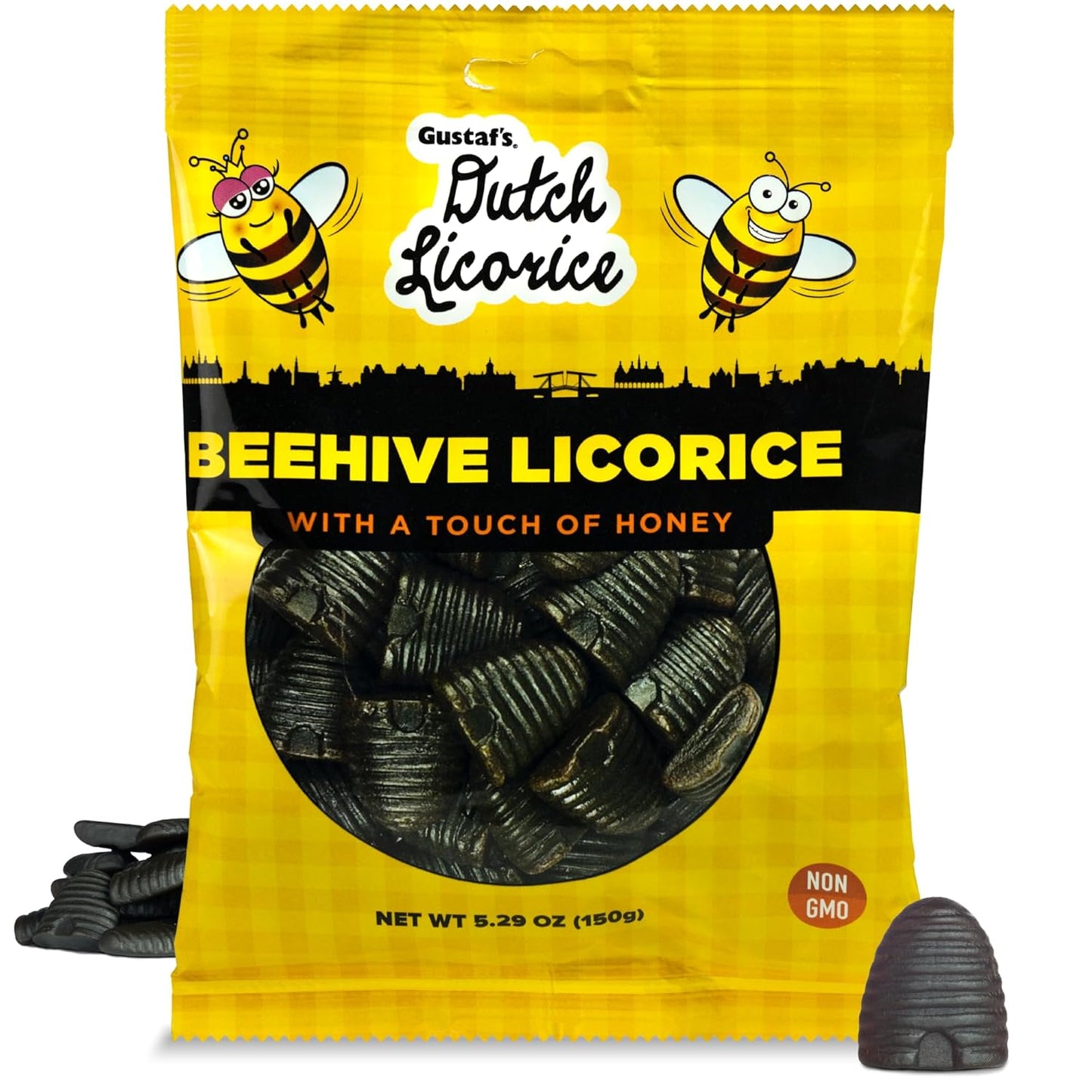 5.2oz resealable bag with compact 6.97 x 5.2 inch footprint