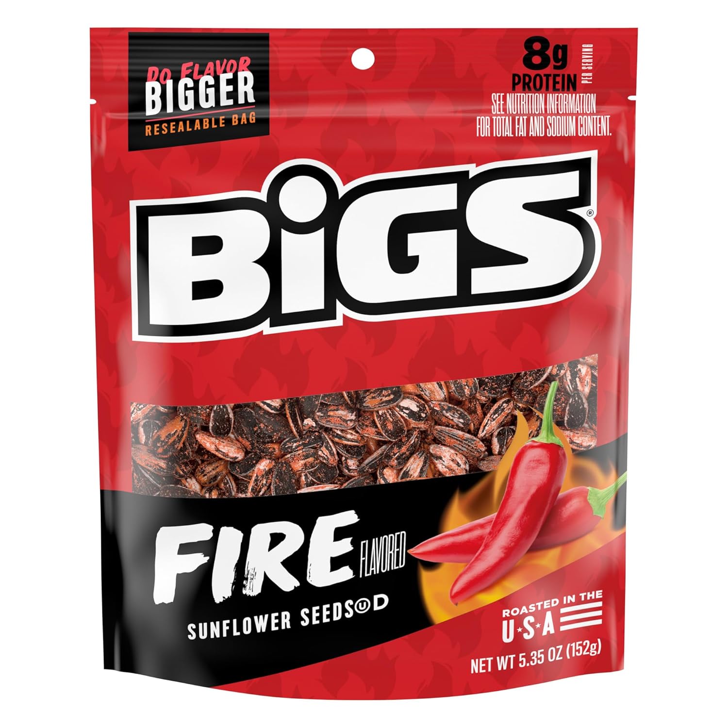 5.344 oz resealable bag that preserves freshness and portability