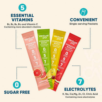 5 flavor variants: variety, fruit punch, watermelon, grapefruit, lemon lime