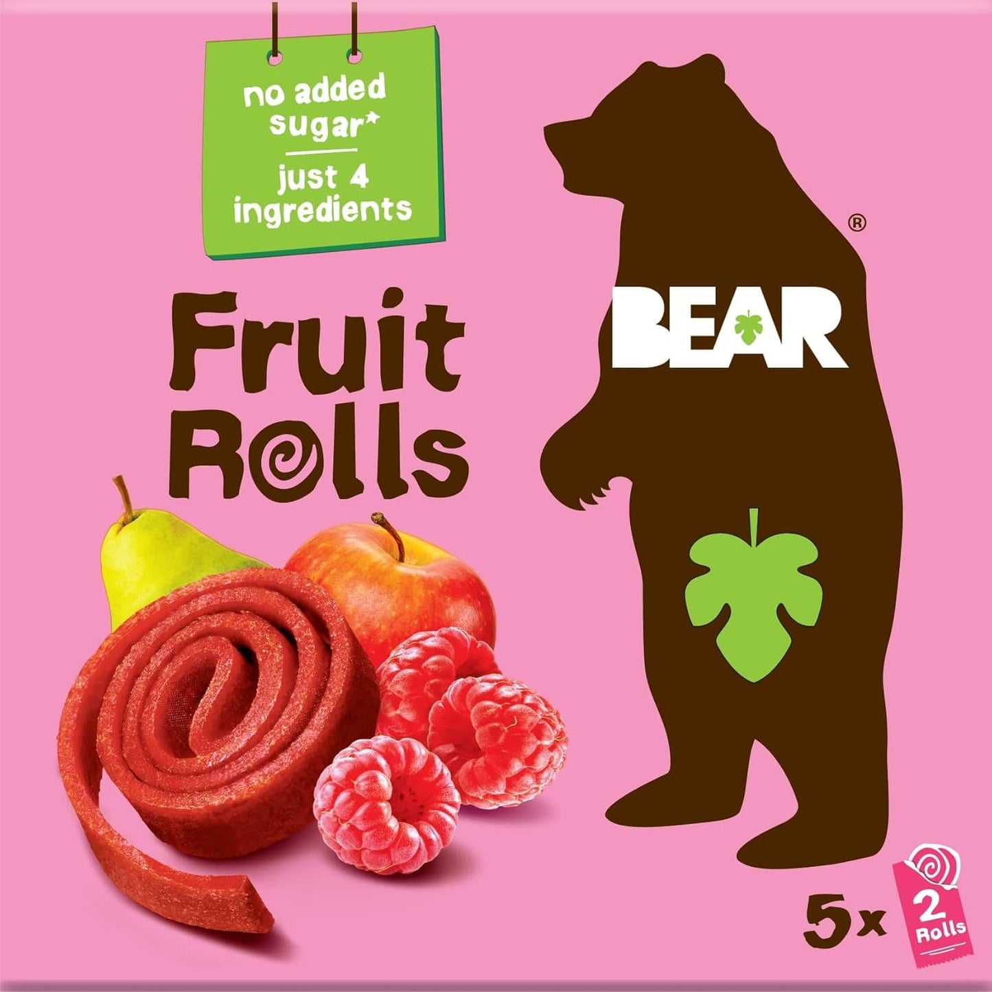 5 individual multi-pack pouches, each containing 2 fruit rolls (10 rolls total)