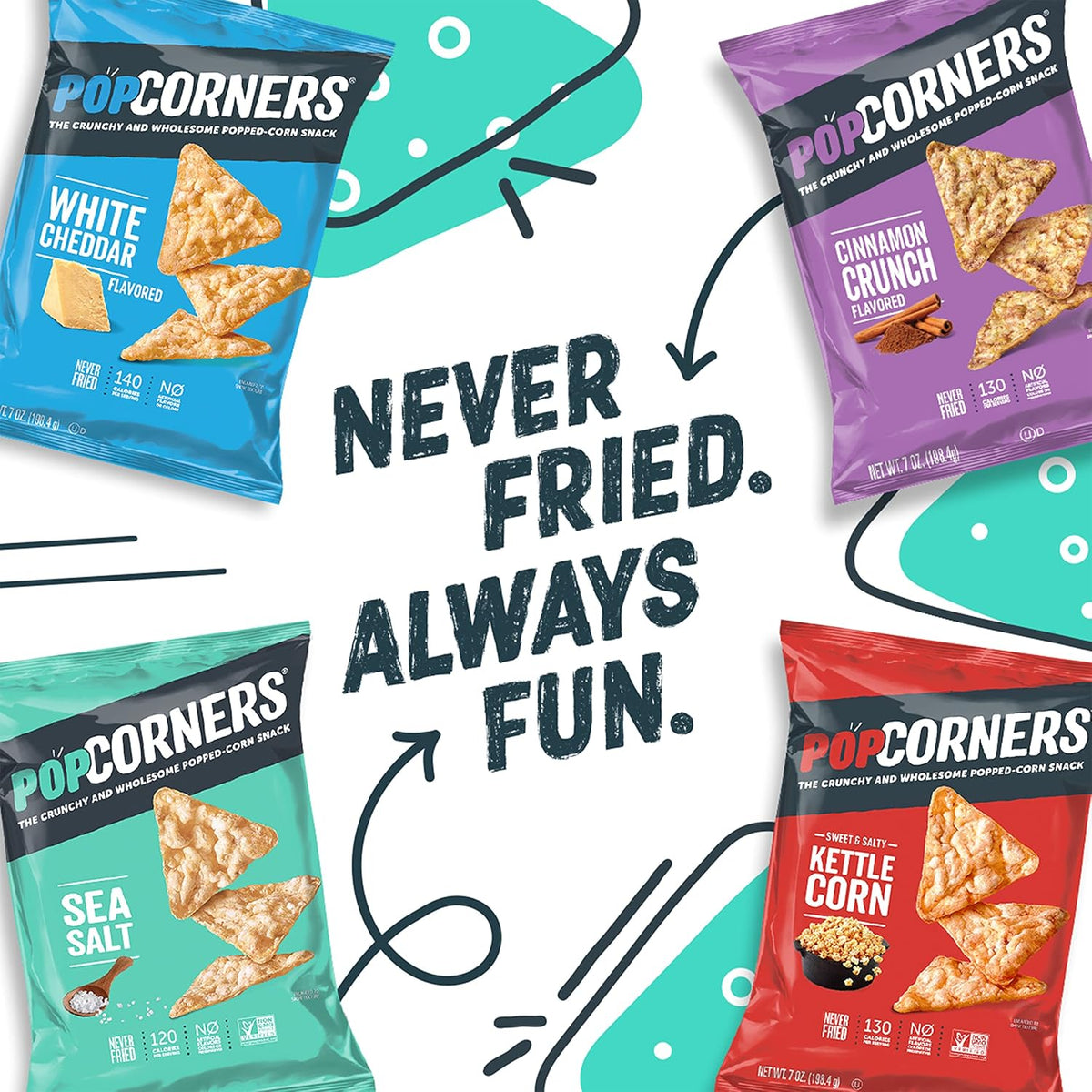 5 oz resealable-style bag sized for individual snacking or sharing