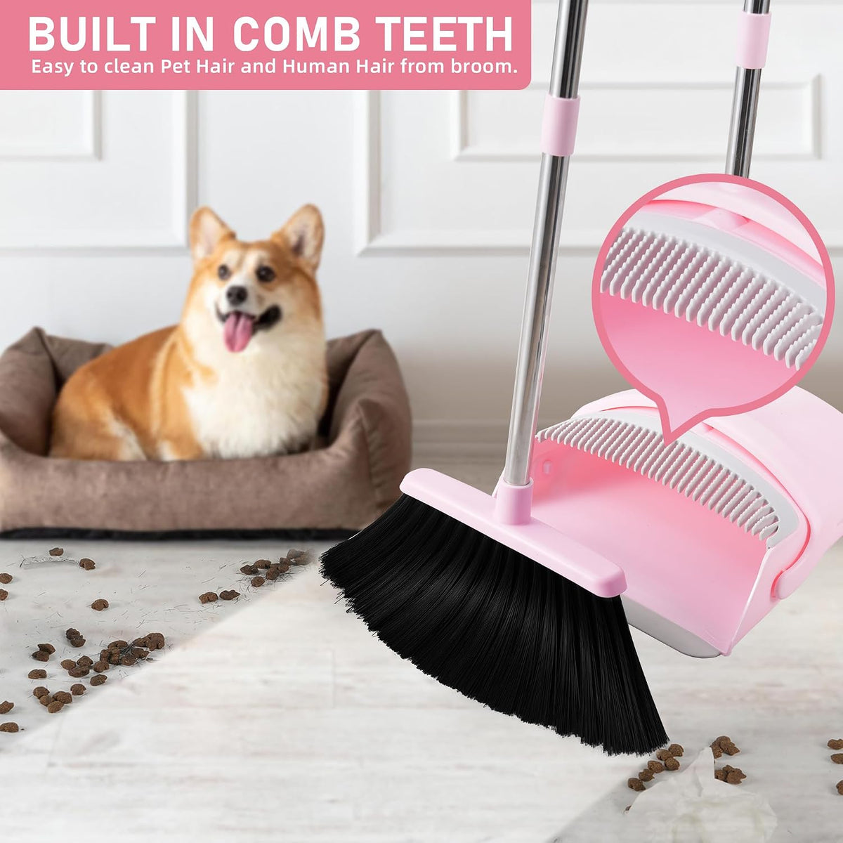 5 rows of dense, lengthened hard nylon bristles with a beveled edge for corners