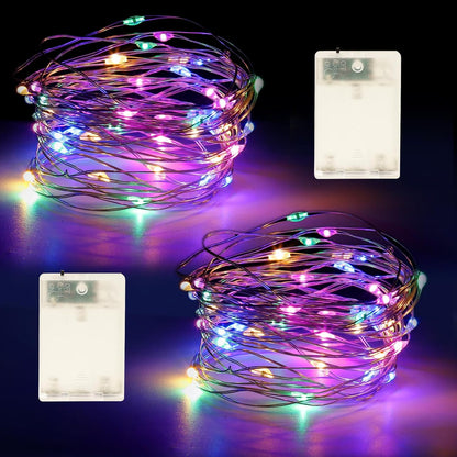 50 energy-efficient leds on a 16.4ft silver-coated copper wire per string