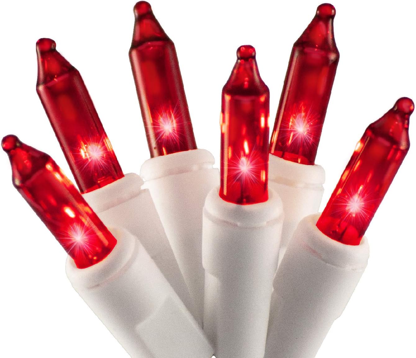 50 incandescent mini bulbs on a 9-foot lighted string (11 feet total length)