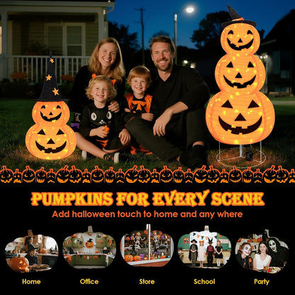 Halloween Joy Collapsible Pumpkin Lantern – Kid-Safe Entryway Decor for Trick-or-Treat Night
